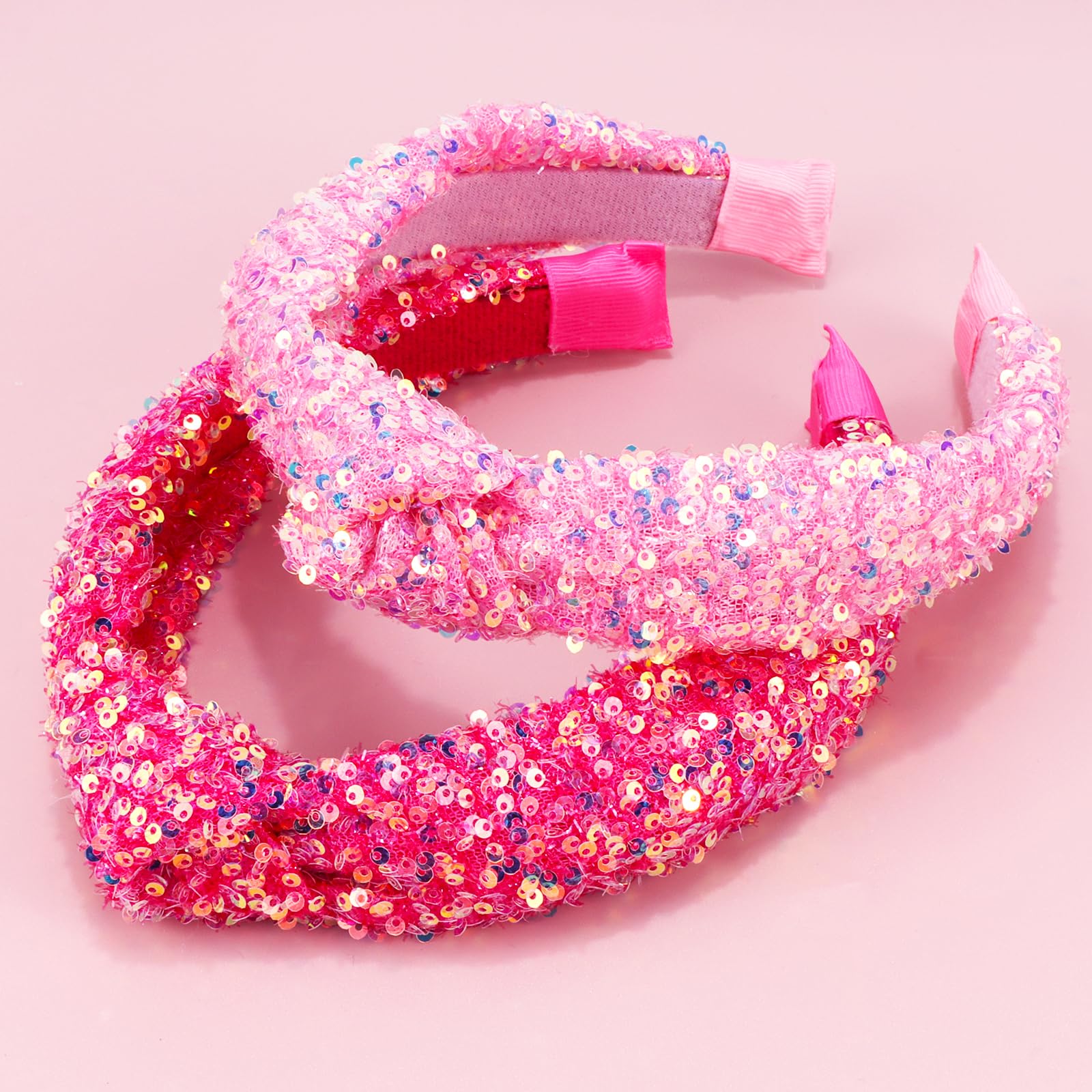 Vovii side profile of knotted headband showing knot shape and secure fit benefit