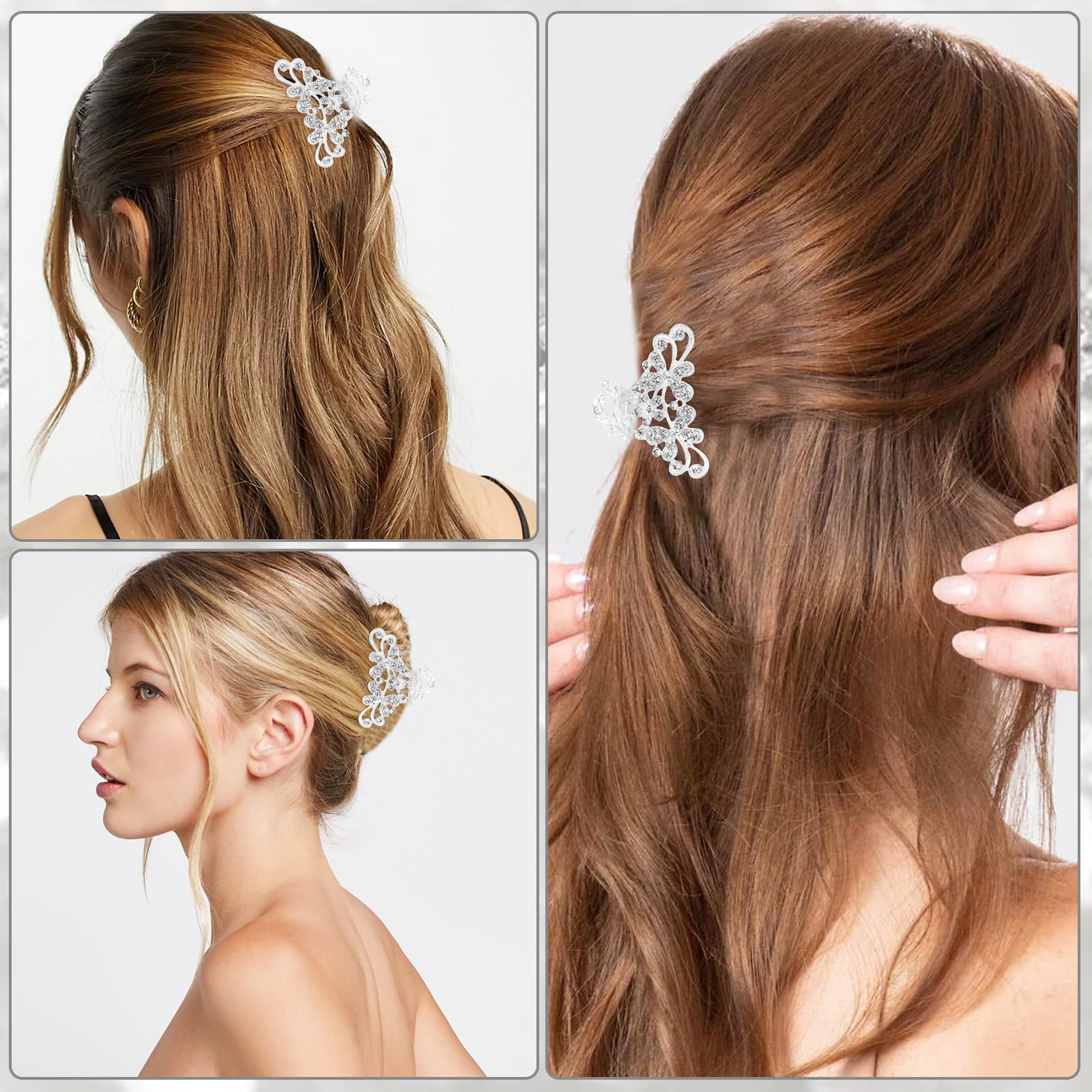 Vovii clip used during makeup showing tidy hair and hands-free convenience