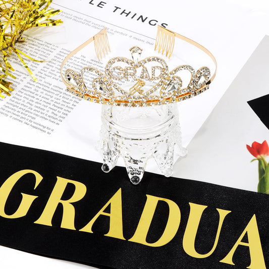 Vovii sash close-up showing black glitter and gold foil for standout photos