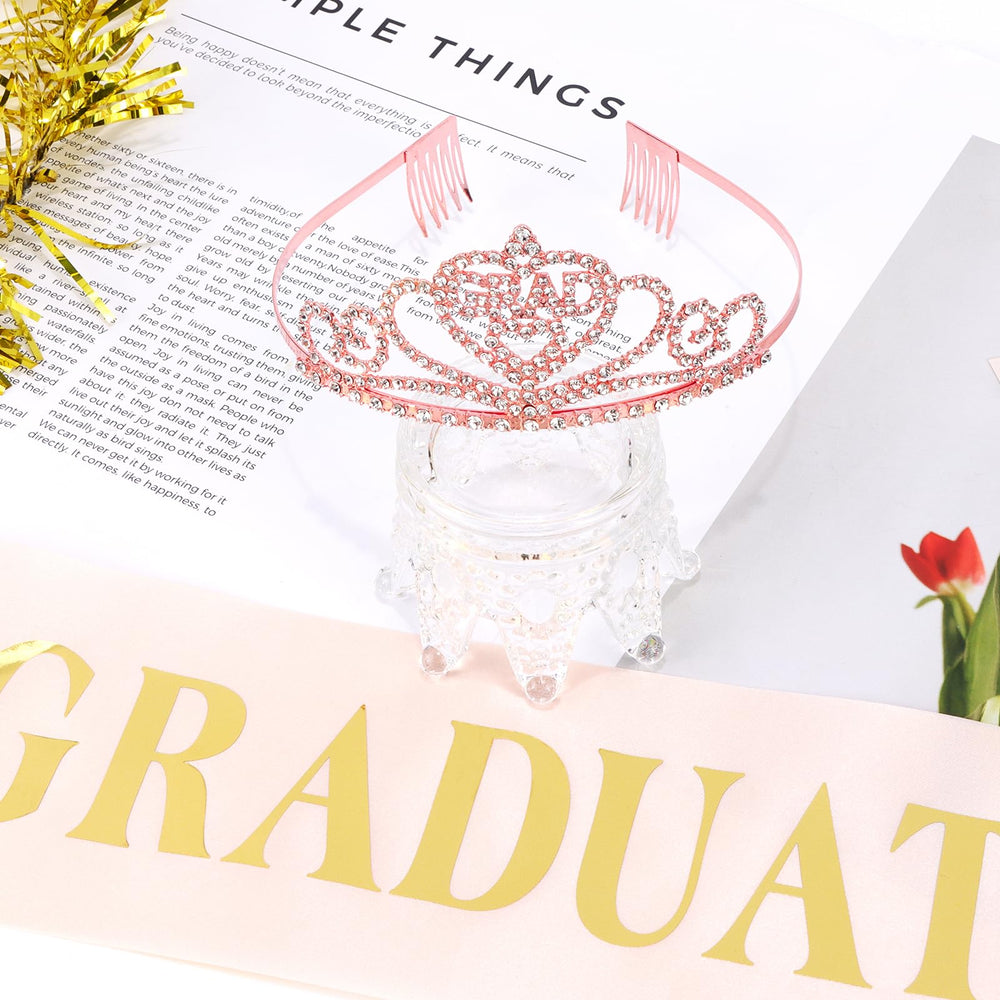 Vovii sash closeup of gold-foil "I Graduated" lettering for polished photos