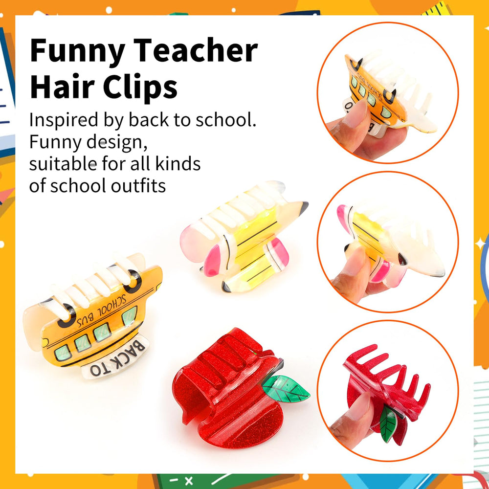 Vovii angled view of school bus clip jaw for wide grip and stable styling