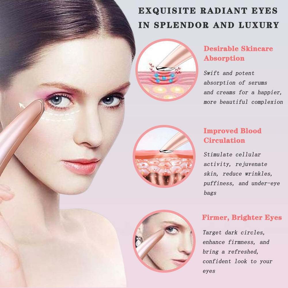 Vowleike in use under eye demonstrating reduced puffiness benefit