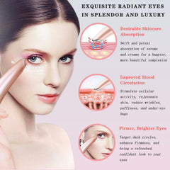 Vowleike in use under eye demonstrating reduced puffiness benefit
