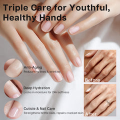 VRAIKO OUHOE on nails and cuticles showing conditioning effect