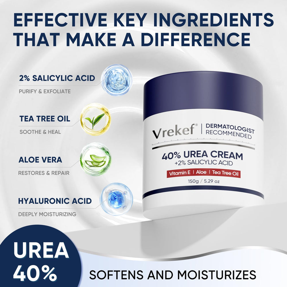 VREKEF cream texture close-up highlighting rich absorbent formula