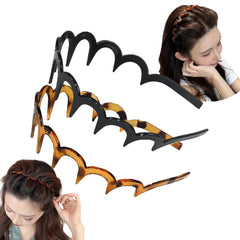 Vrose Flosi front view showing wide zig zag headband and durable styling benefit