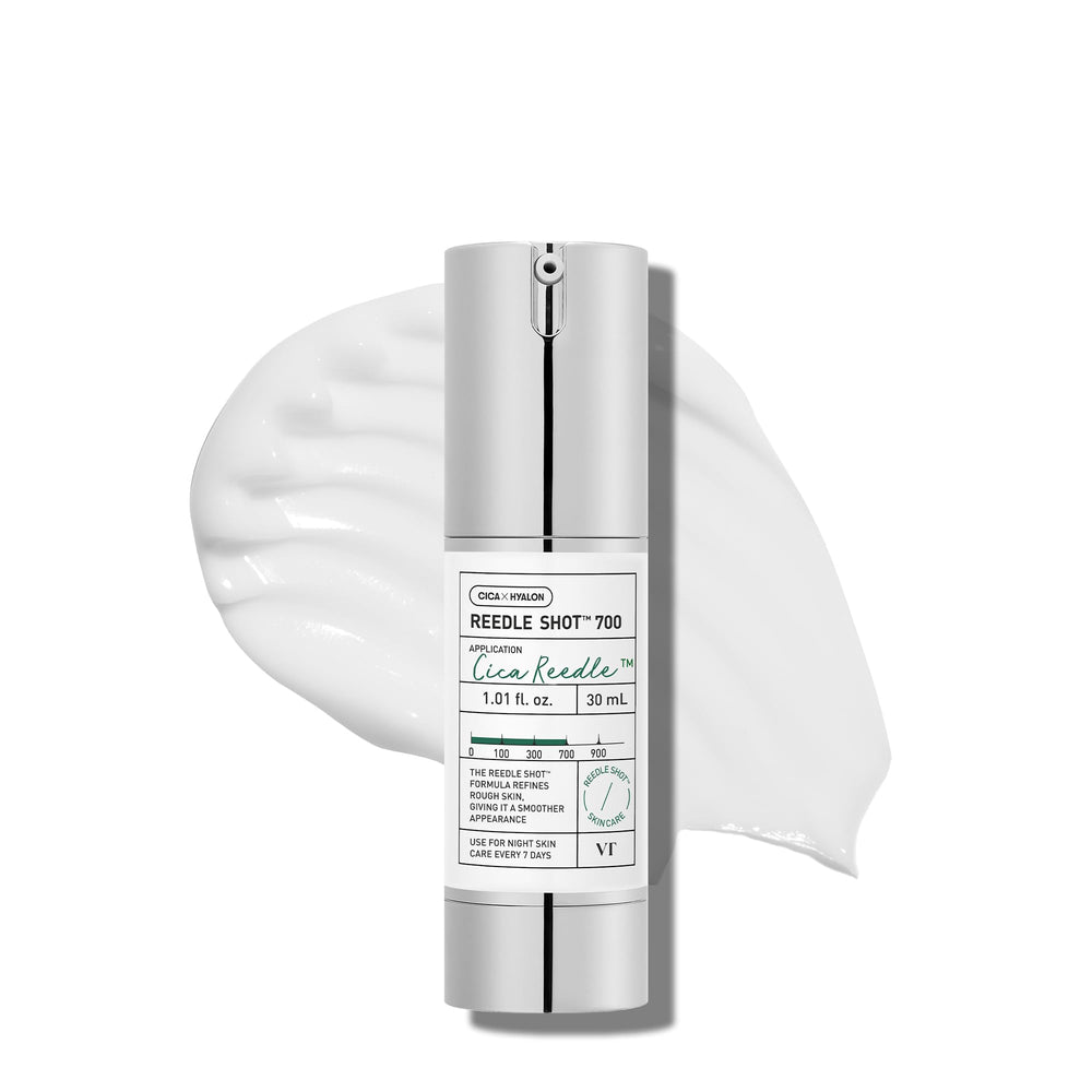 VT COSMETICS bottle front packaging showing elegant label and size benefit