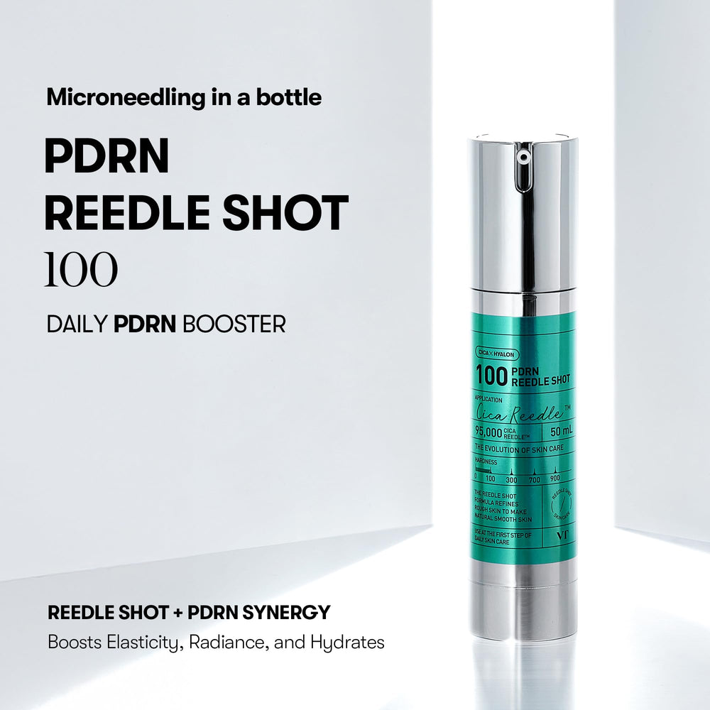 VT COSMETICS Reedle Shot dropper releasing milky ampoule texture, shows fast absorption benefit