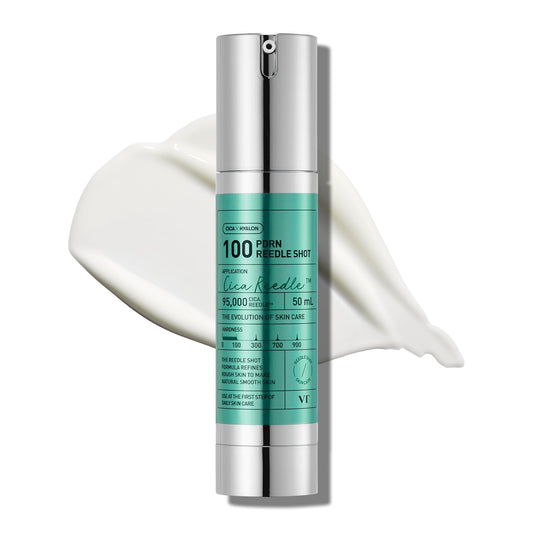 VT COSMETICS Reedle Shot front packaging showing bottle and label, highlights vegan PDRN benefits