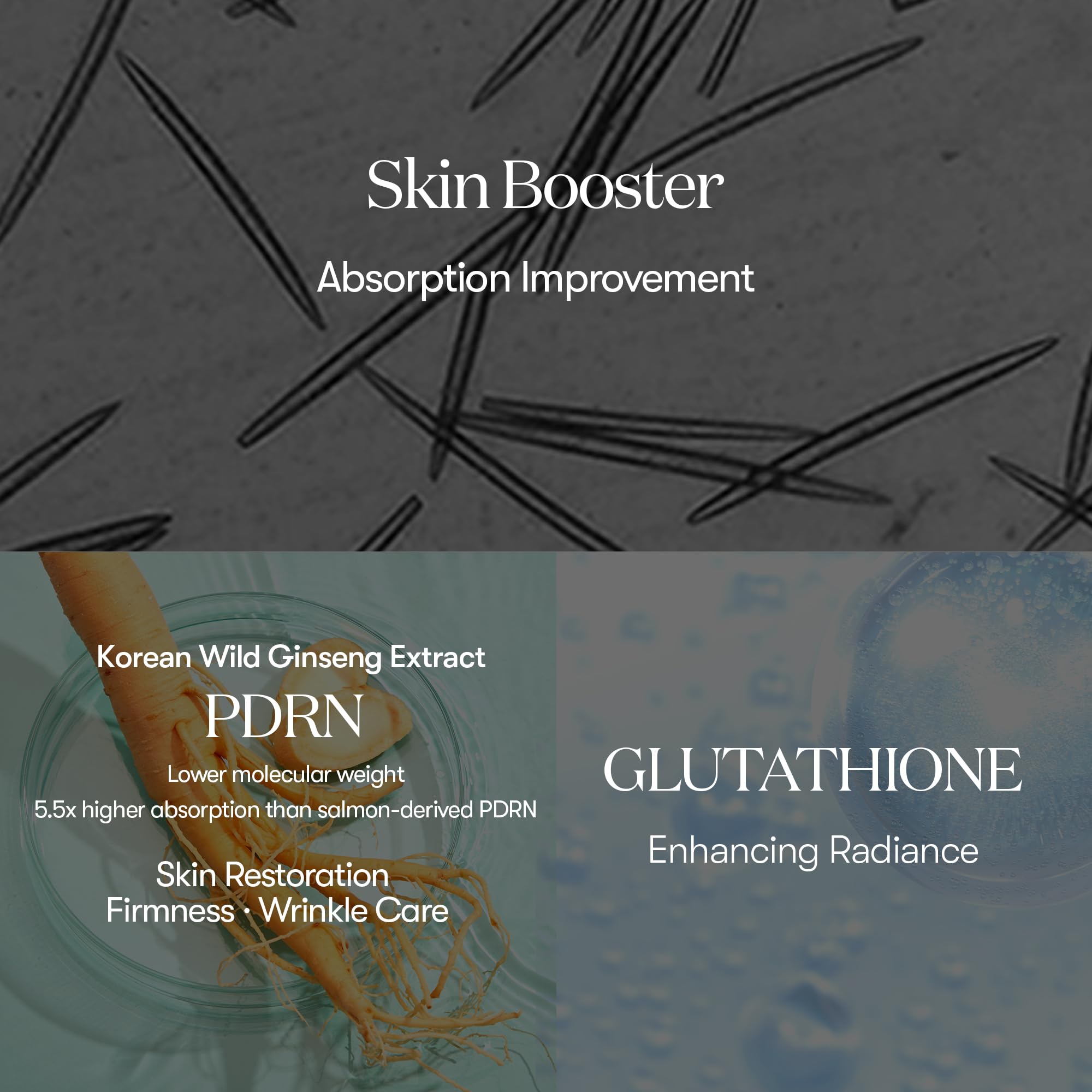 VT COSMETICS Reedle Shot key ingredients centered on Centella and ginseng, emphasizes soothing benefit