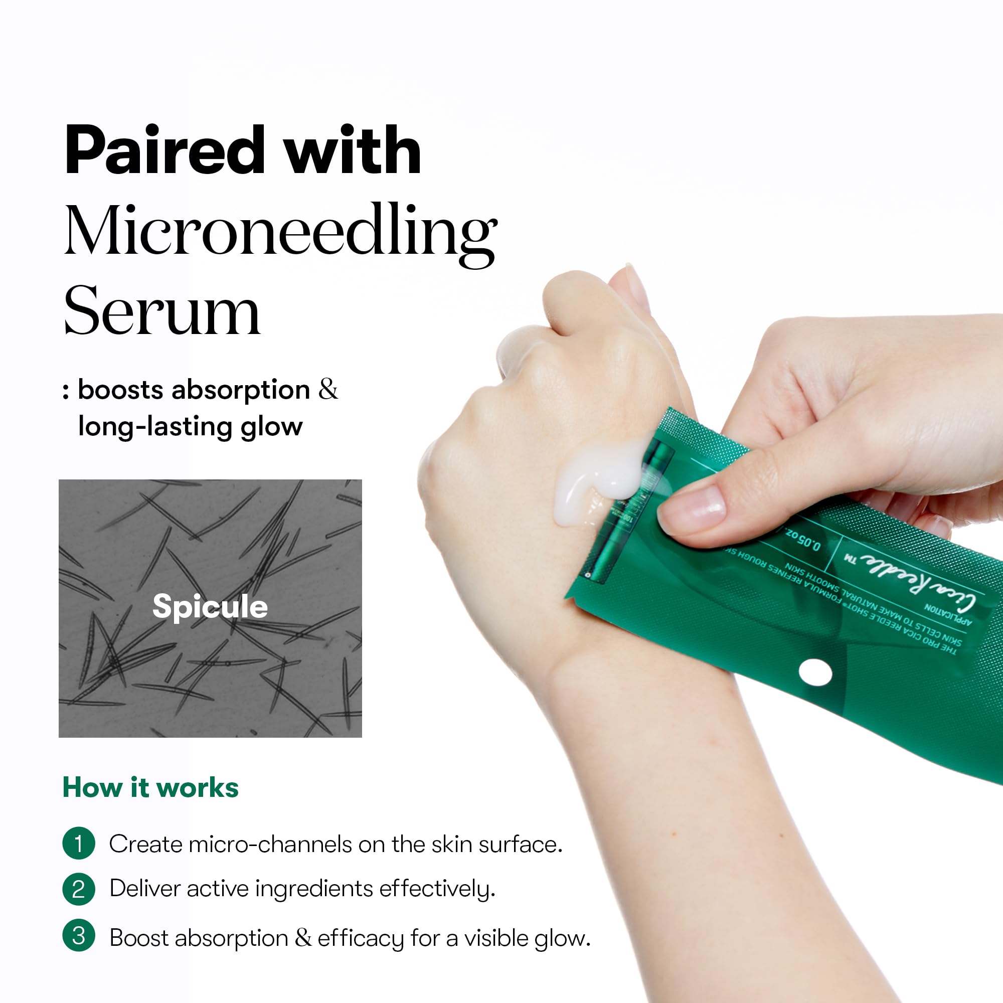VT COSMETICS hydrogel mask applied on model highlighting cooling comfort