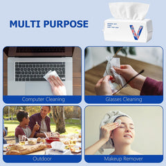vuacepe towels in travel bathroom setup illustrating convenience for on-the-go skincare benefit