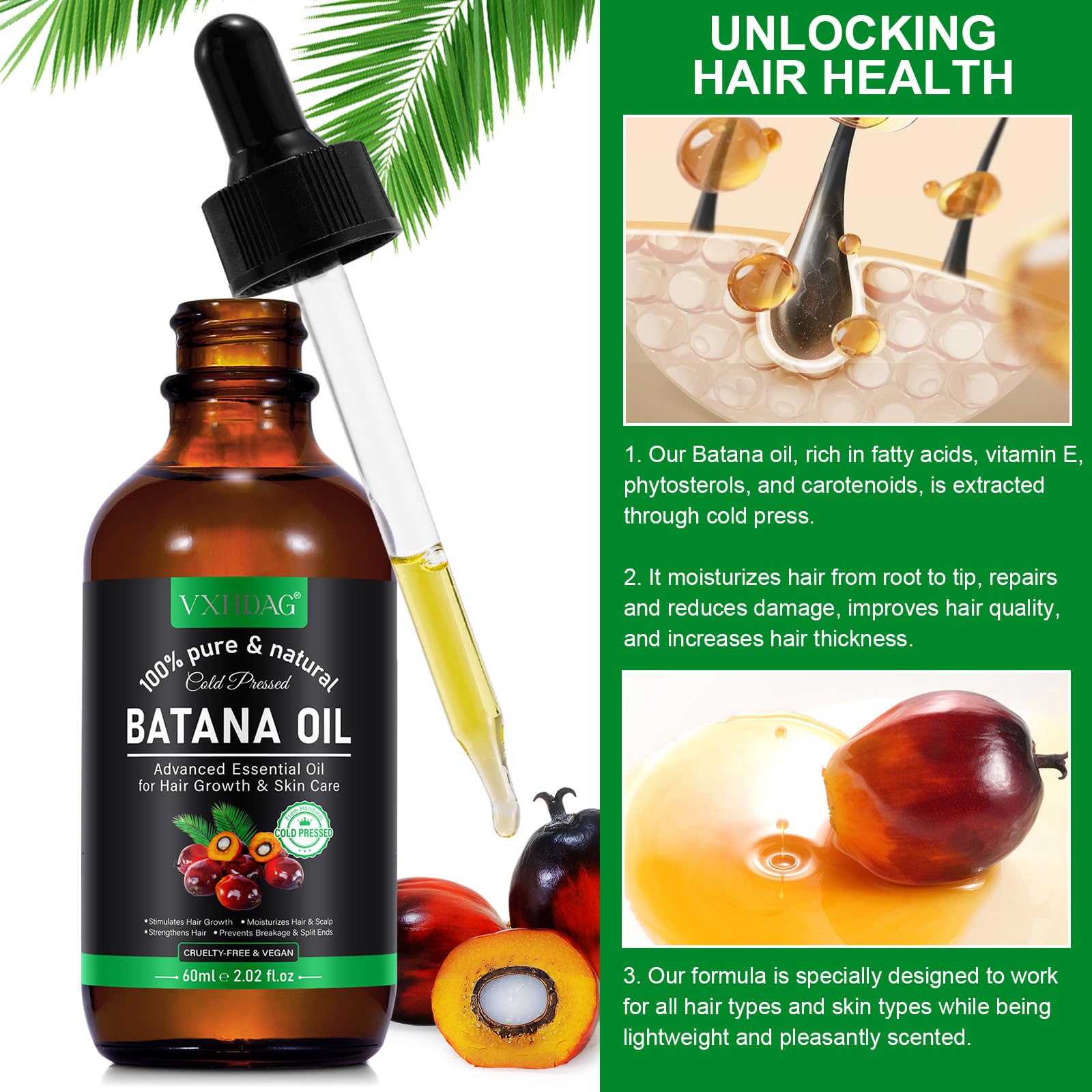 Applying VXHDAG Batana oil to wet hair for deep conditioning benefit