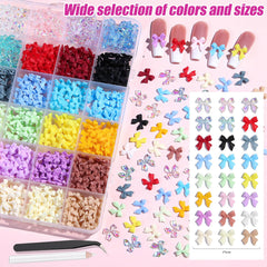 VYNELLE color closeup resin bows highlighting vibrant shades and precise 1cm size for easy nail design