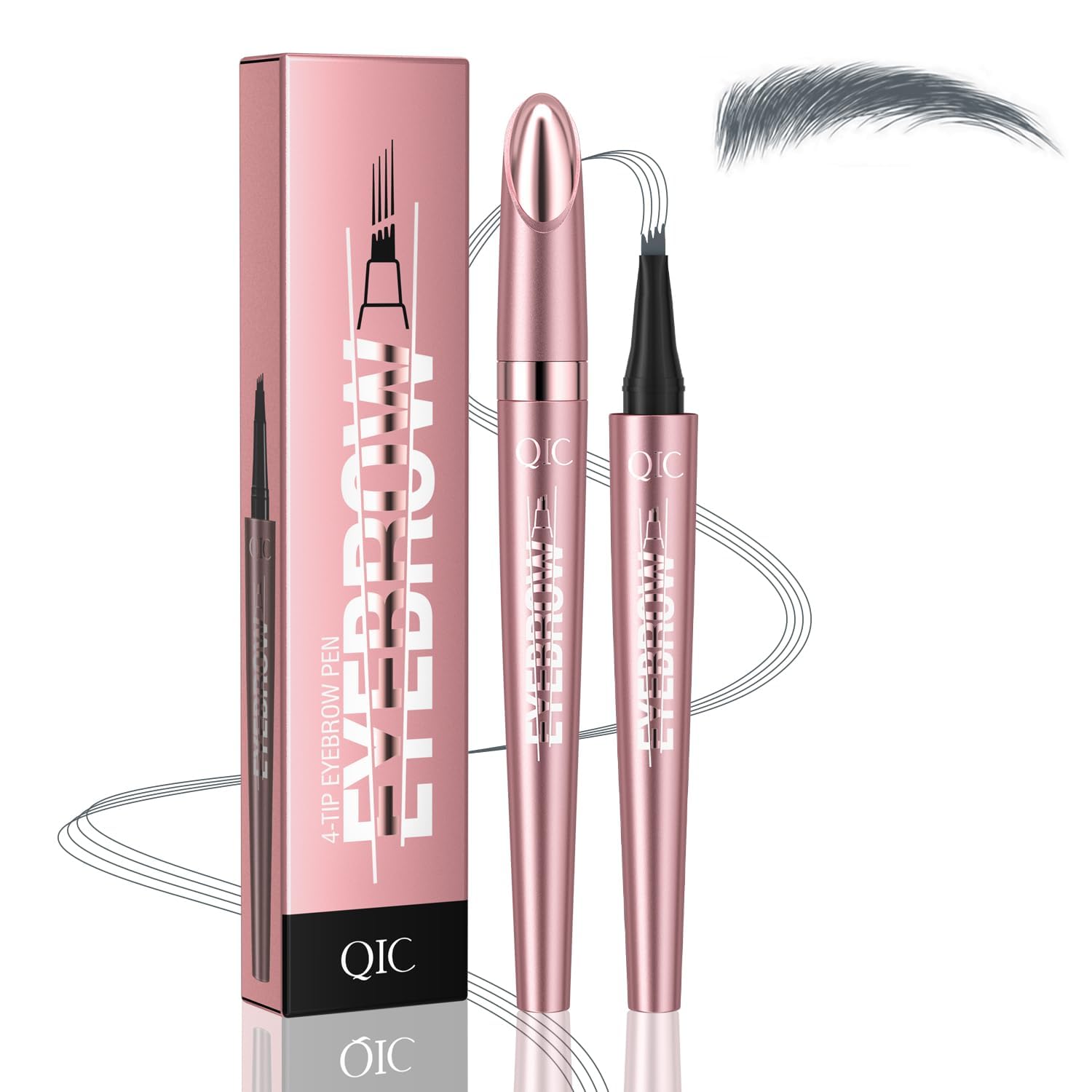 W3W eyebrow pen front packaging showing product and shade, clear benefit