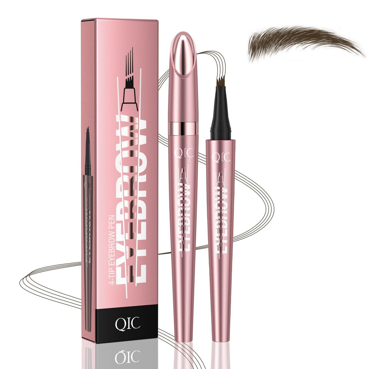 W3W eyebrow pen front view showing sleek packaging and color for precise shaping