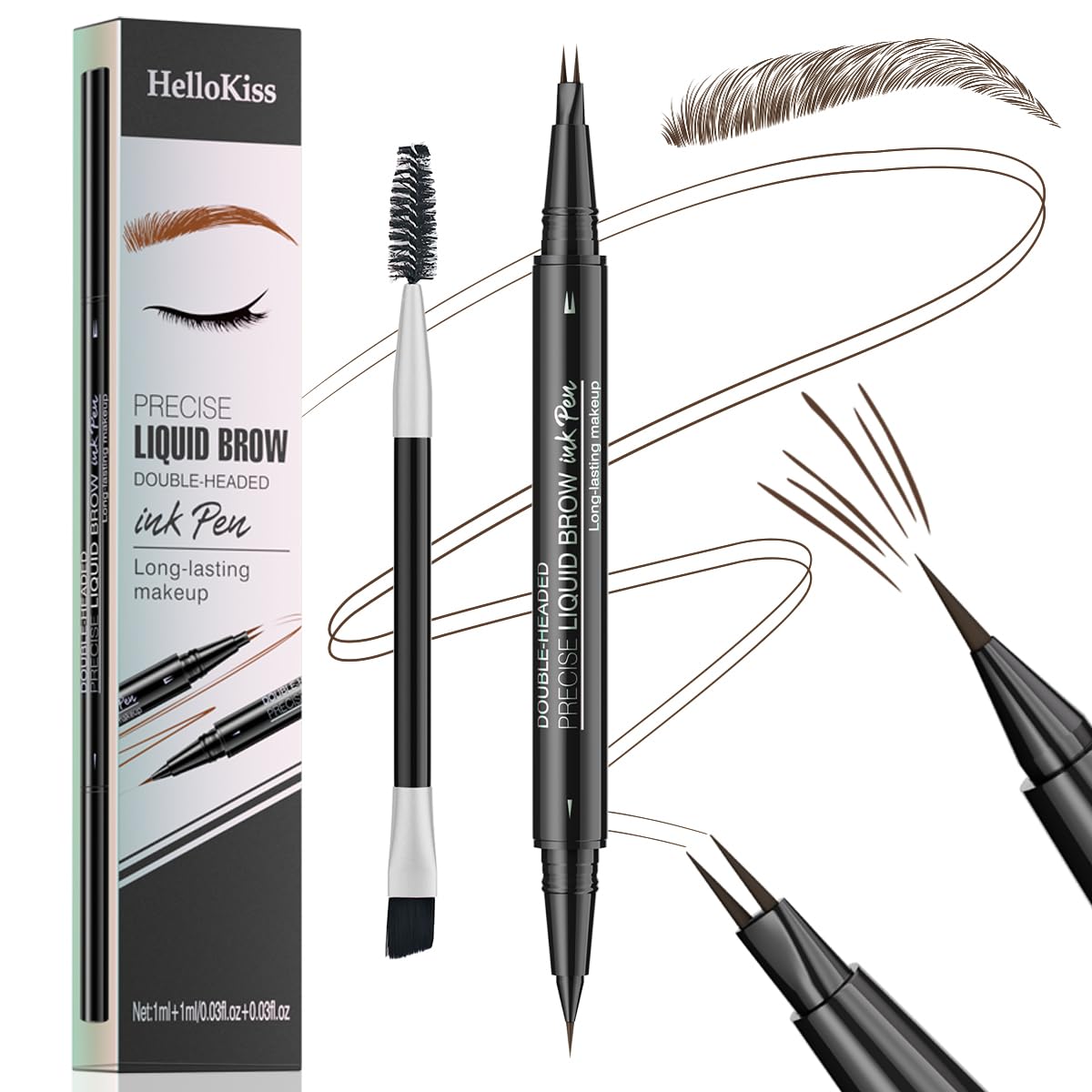 W3W microblading pen front view showing sleek dual-ended design and easy handling