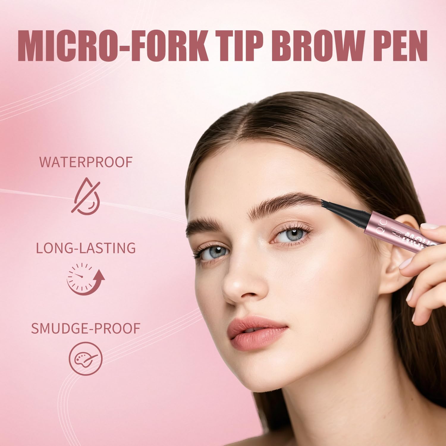 W3W micro-fork tip closeup displaying four-point design for hair-like strokes