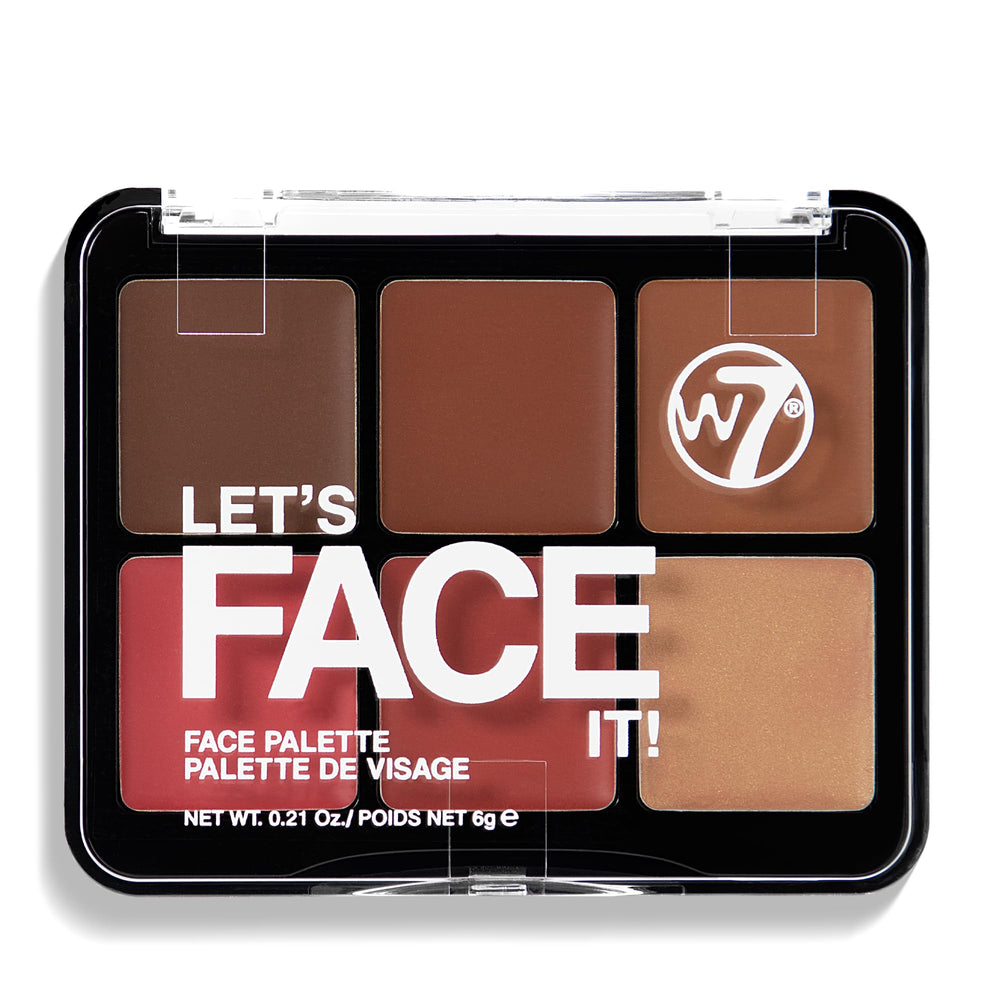 W7 compact front view showing closed palette and travel-ready design