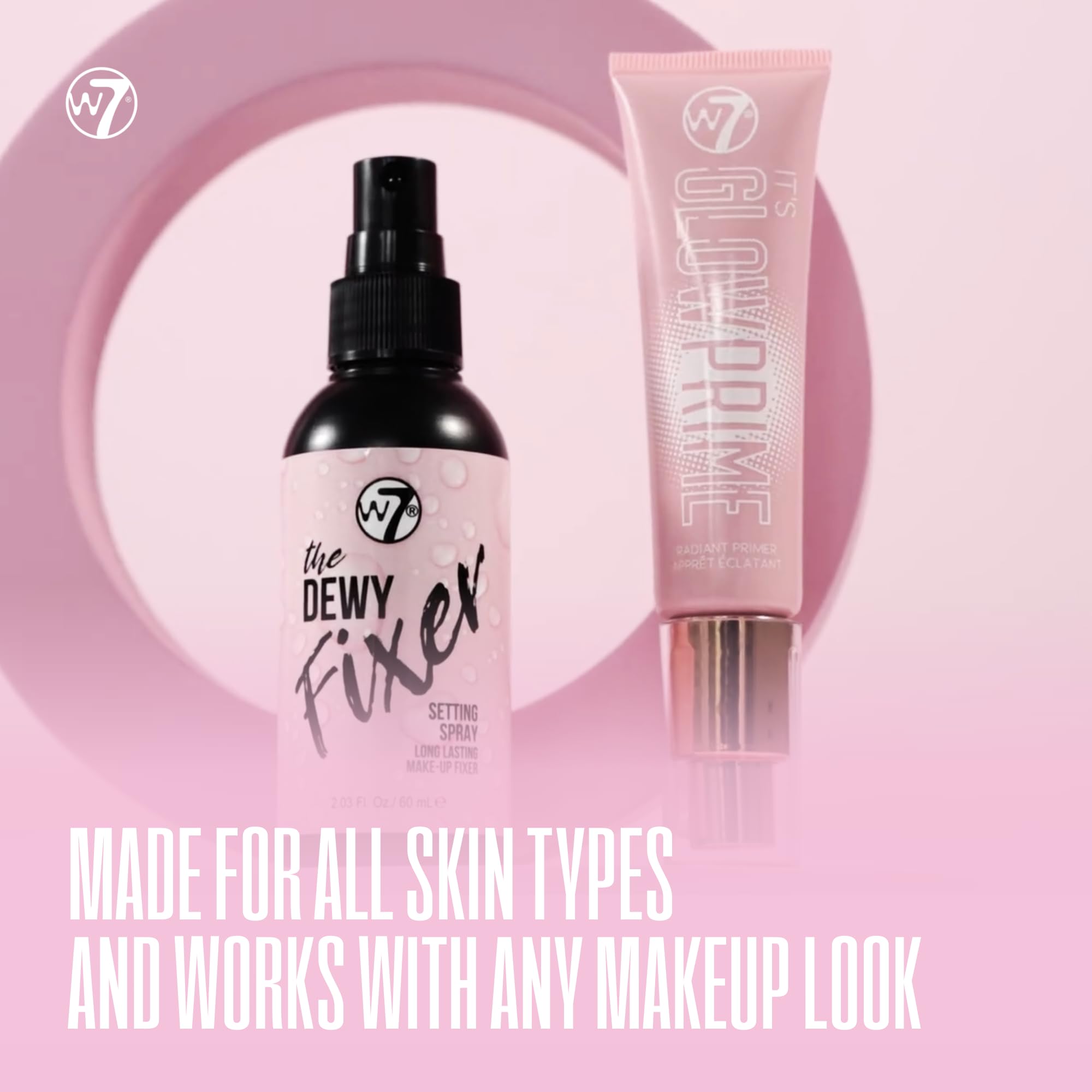 W7 label detail highlighting vegan and cruelty-free ethical benefit