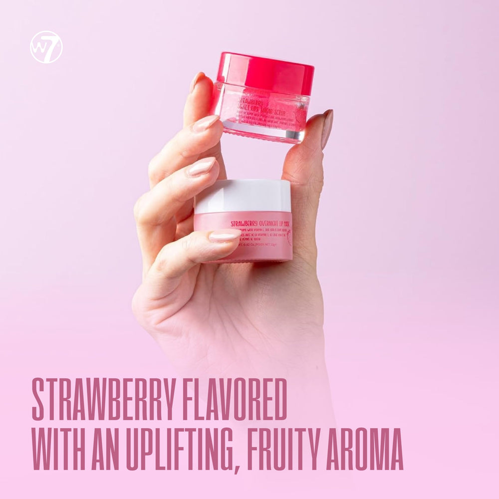 W7 overnight lip mask open pot revealing creamy formula for deep hydration benefit