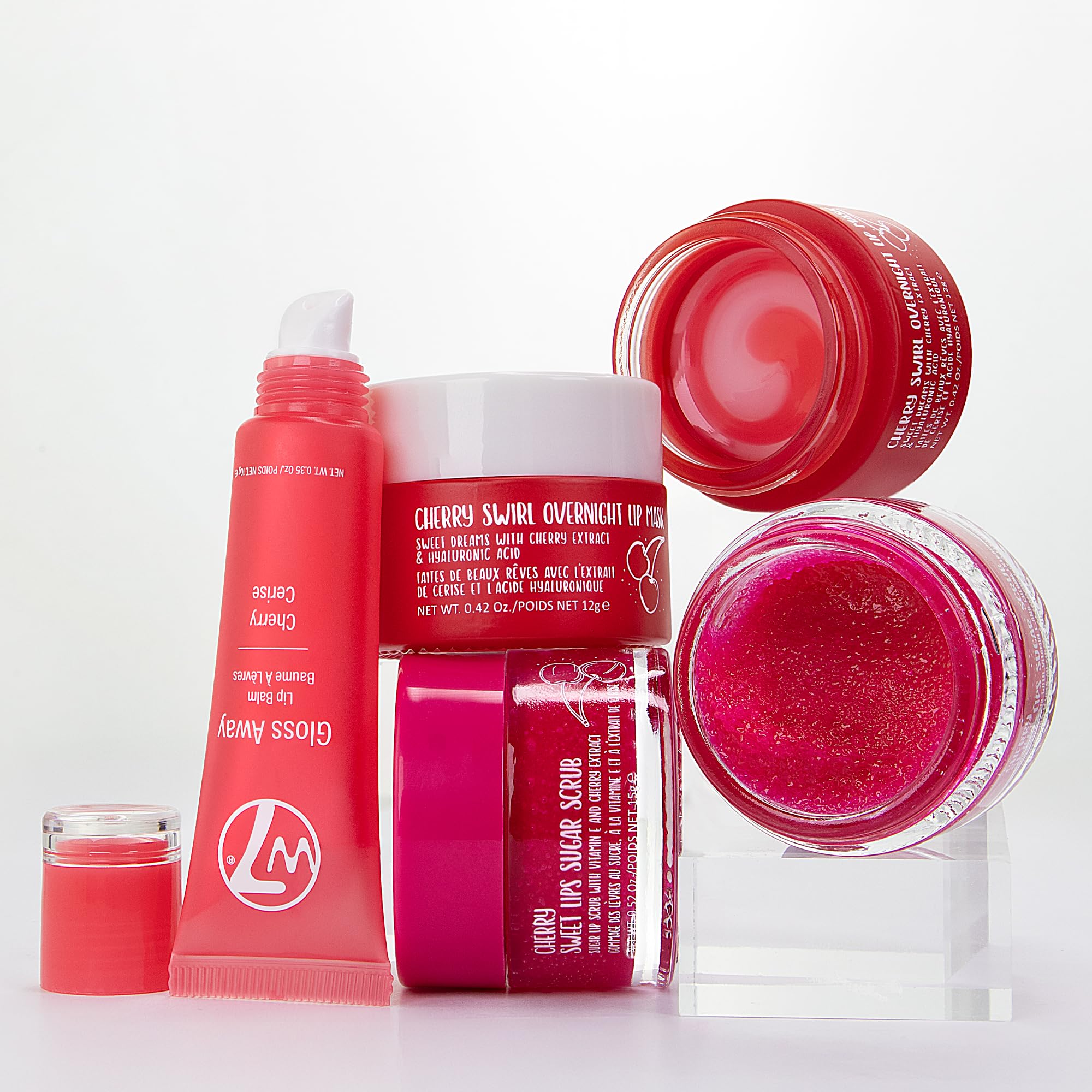 W7 overnight lip mask open pot showing creamy texture and deep hydration
