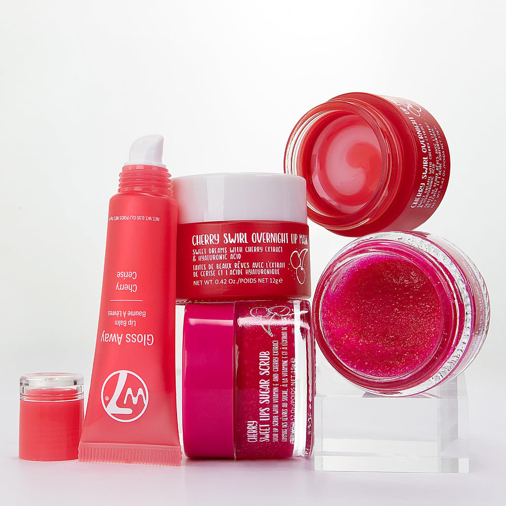 W7 overnight lip mask open pot showing creamy texture and deep hydration
