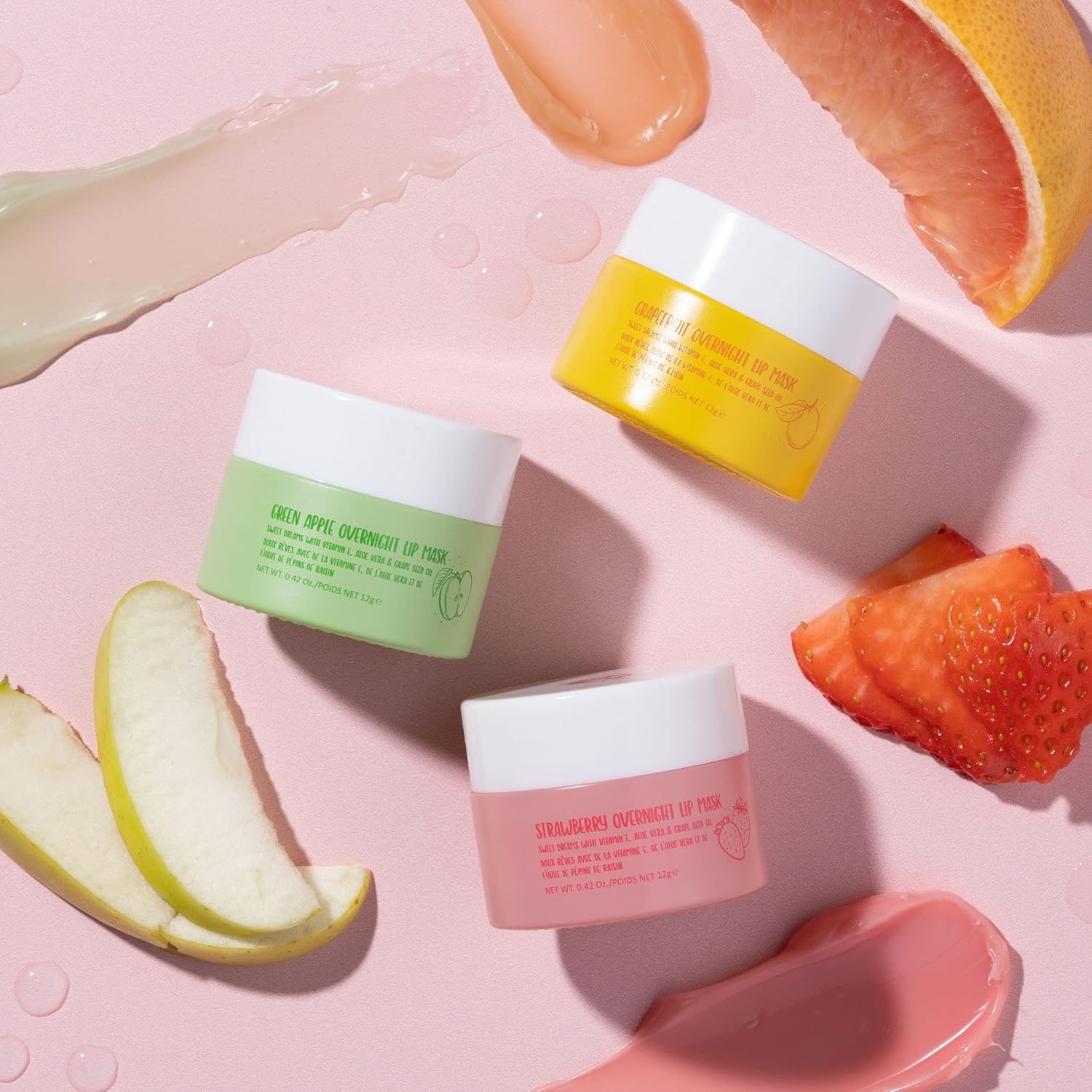 W7 Sweet Dreams strawberry pot open revealing balm and delivering soft, kissable lips
