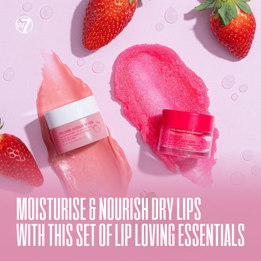 W7 lip scrub texture close-up showing sugar crystals and gentle exfoliation benefit