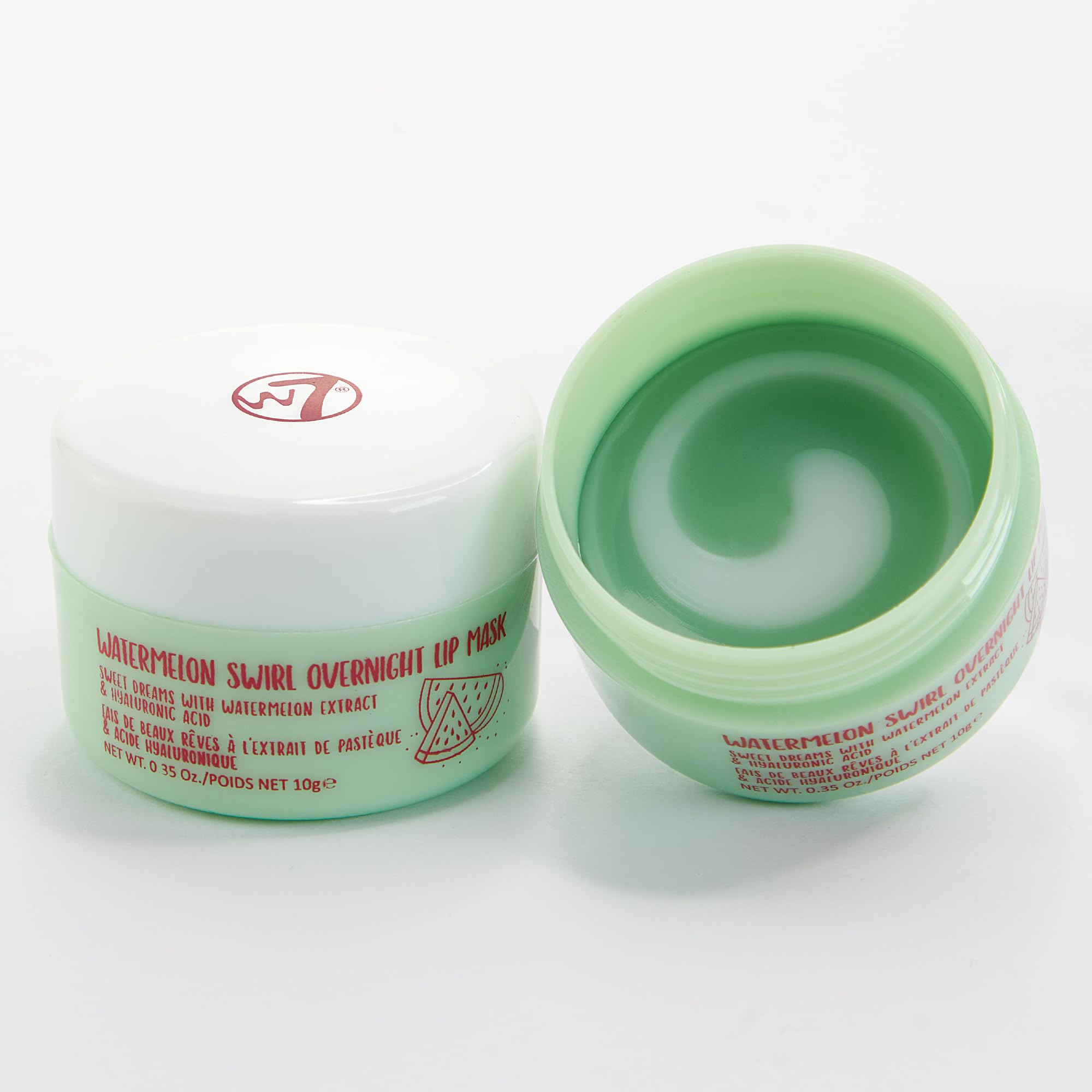 W7 Cherry overnight lip mask close-up texture showing smooth balm and nourishing finish