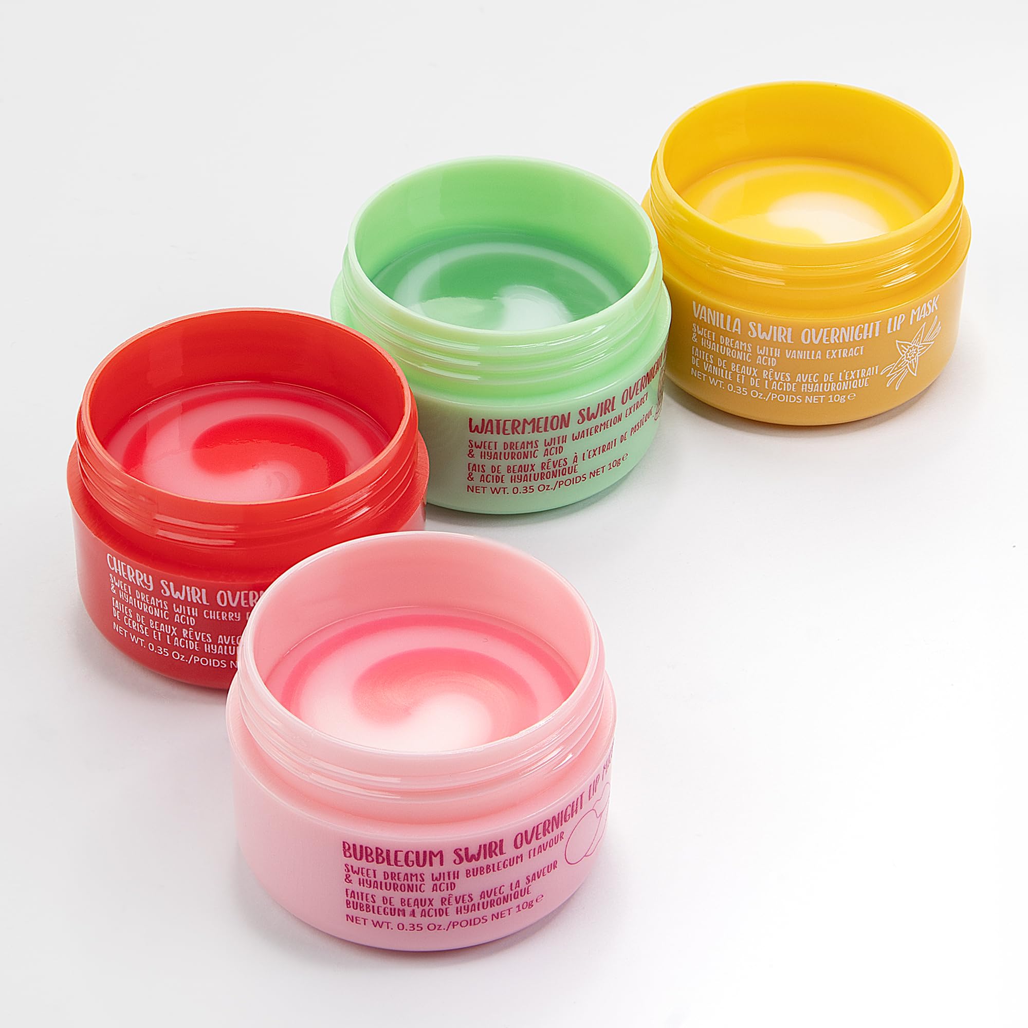 W7 Sweet Dreams open tubs overhead view showing creamy textures and distinct colors