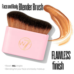 W7 liquid drops swatched on skin showing blendable dewy finish