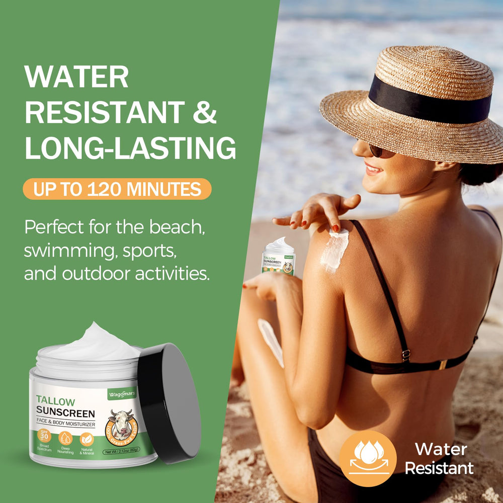 Person at beach using Wagomars indicating water-resistant performance