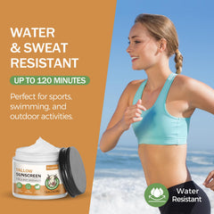 Wagomars on wet skin demonstrating water-resistant protection benefit