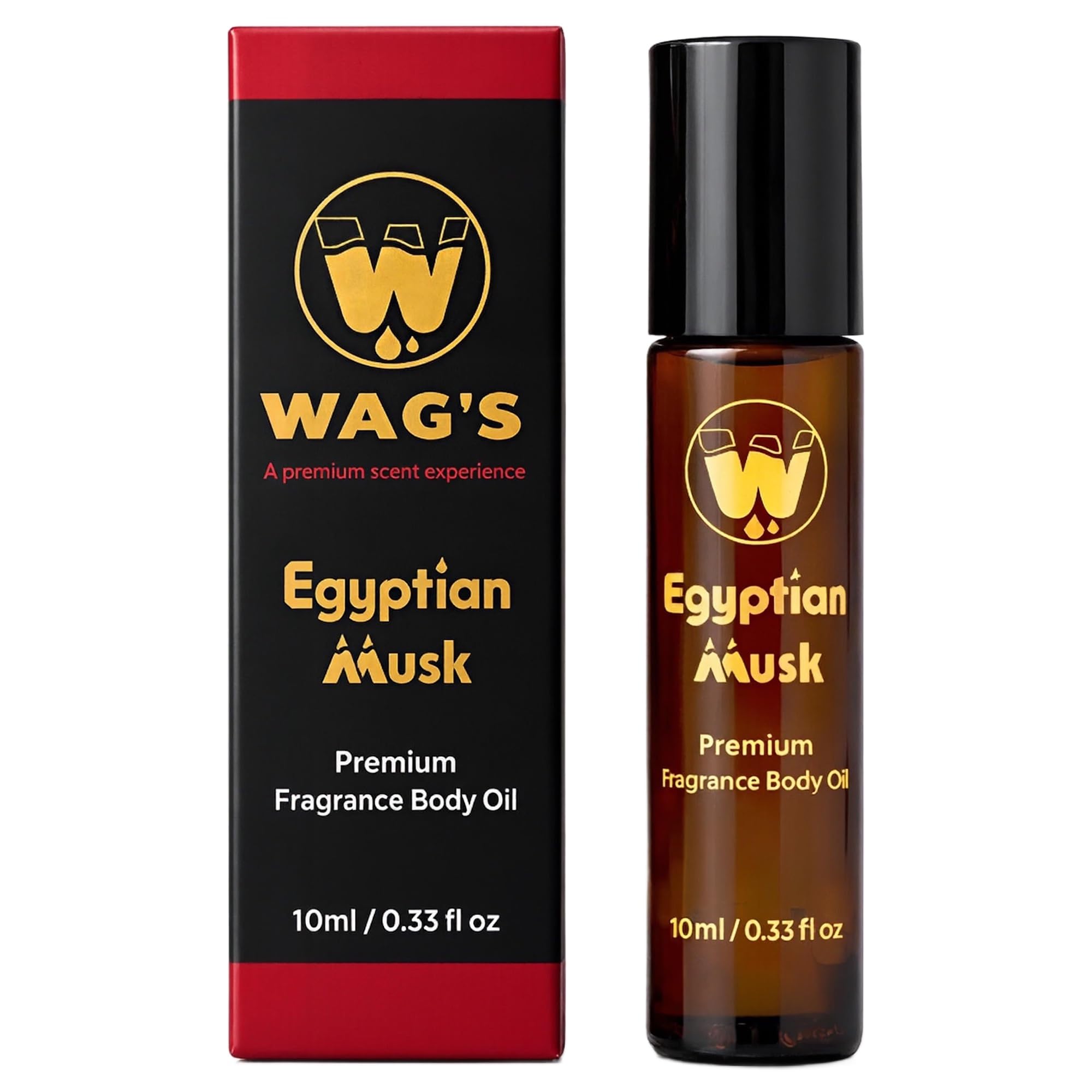 WagsMarket roll-on bottle front view showing compact travel-friendly design and ease