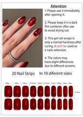 Wahrshei included nail file, pusher stick and sealing strip demonstrating simple at-home kit