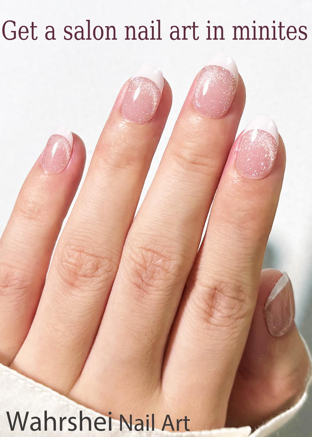 Wahrshei close-up of French cat-eye gel texture revealing depth and glossy finish