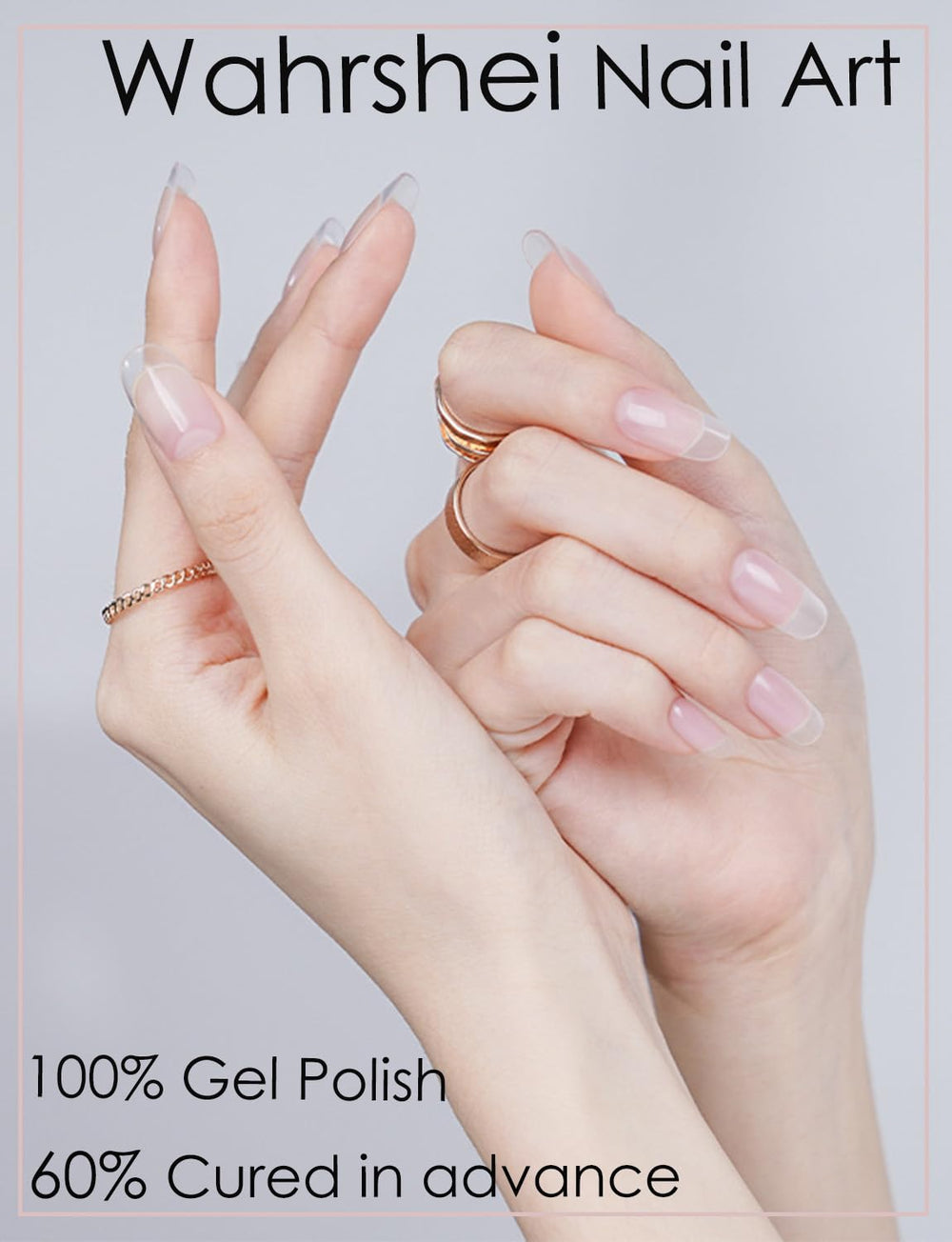 Wahrshei clear gel texture close-up highlighting smooth glossy finish