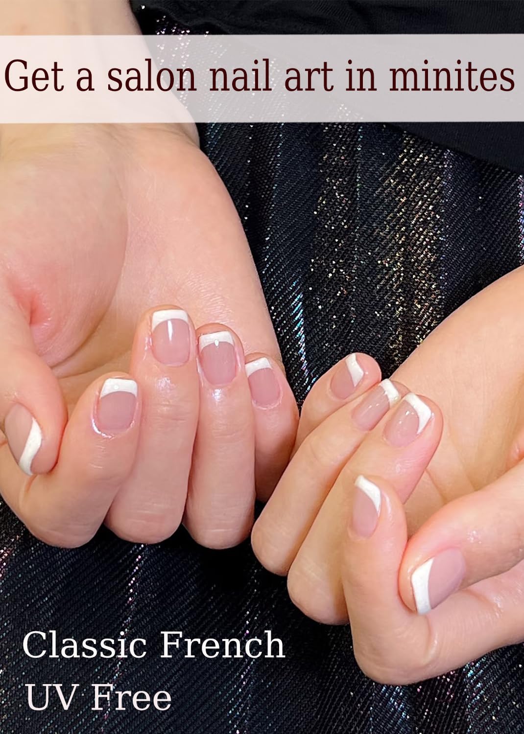 Wahrshei close-up of gel texture on a strip demonstrating glossy salon-like finish