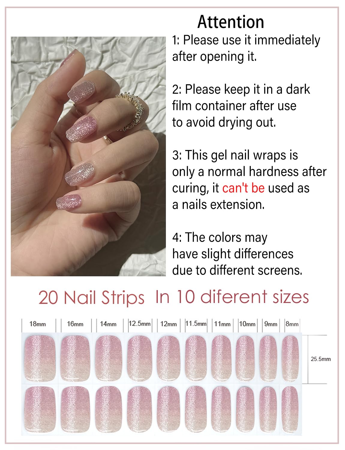 Wahrshei close-up texture of gradient sheen highlighting true gel polish look