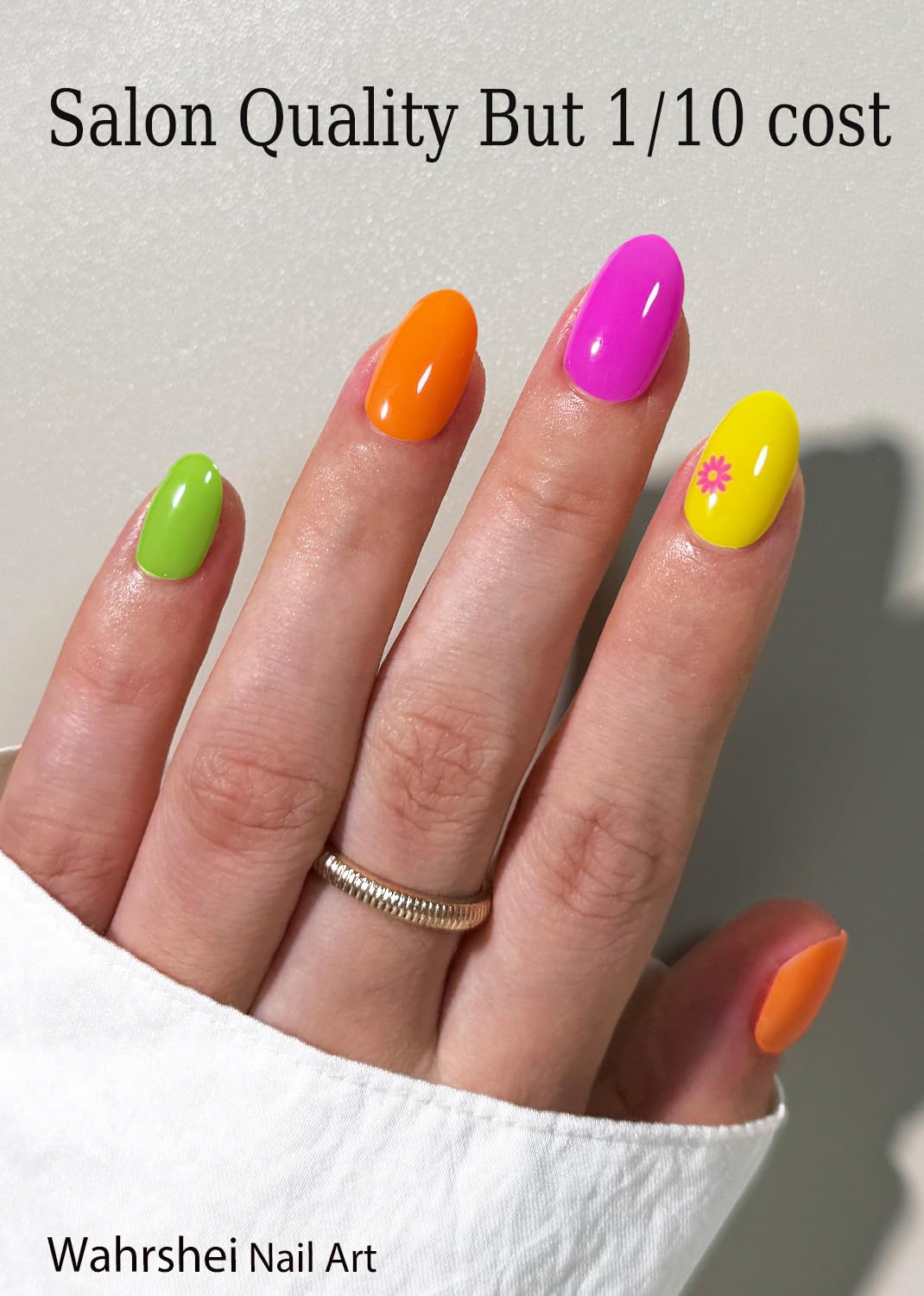 Wahrshei nail strips curing under UV lamp with high shine benefit for salon-quality finish