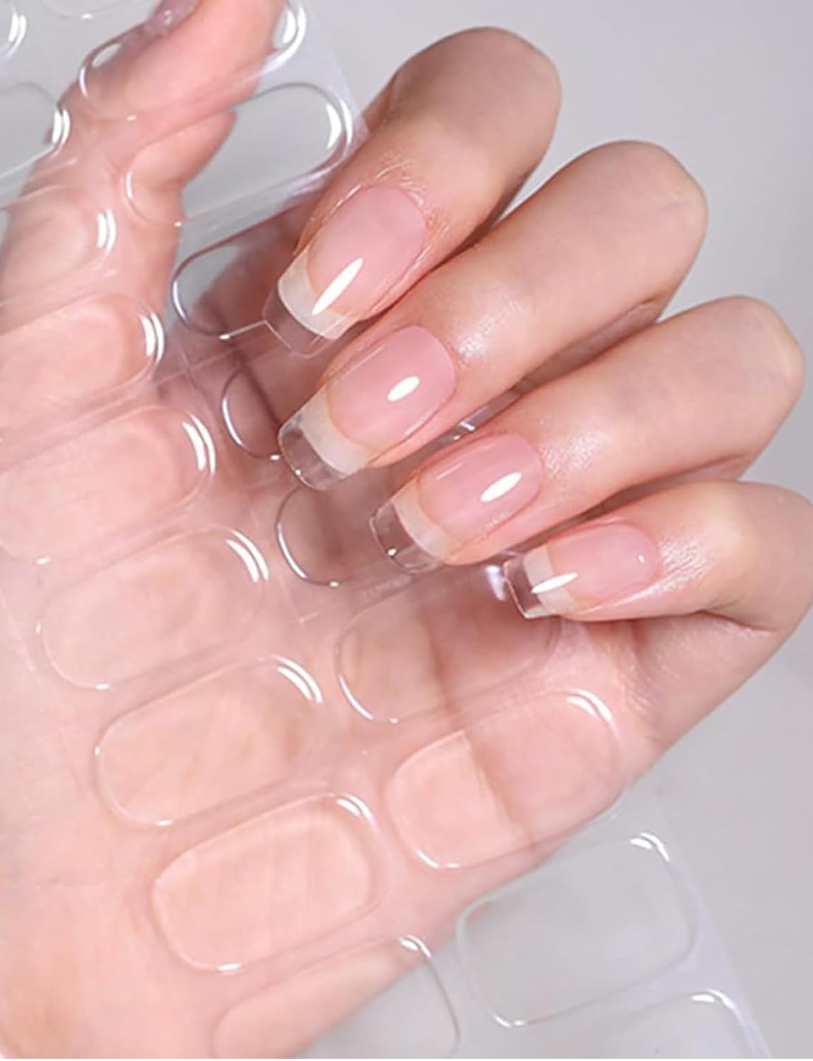Wahrshei front packaging showing 20 gel nail stickers for quick salon look