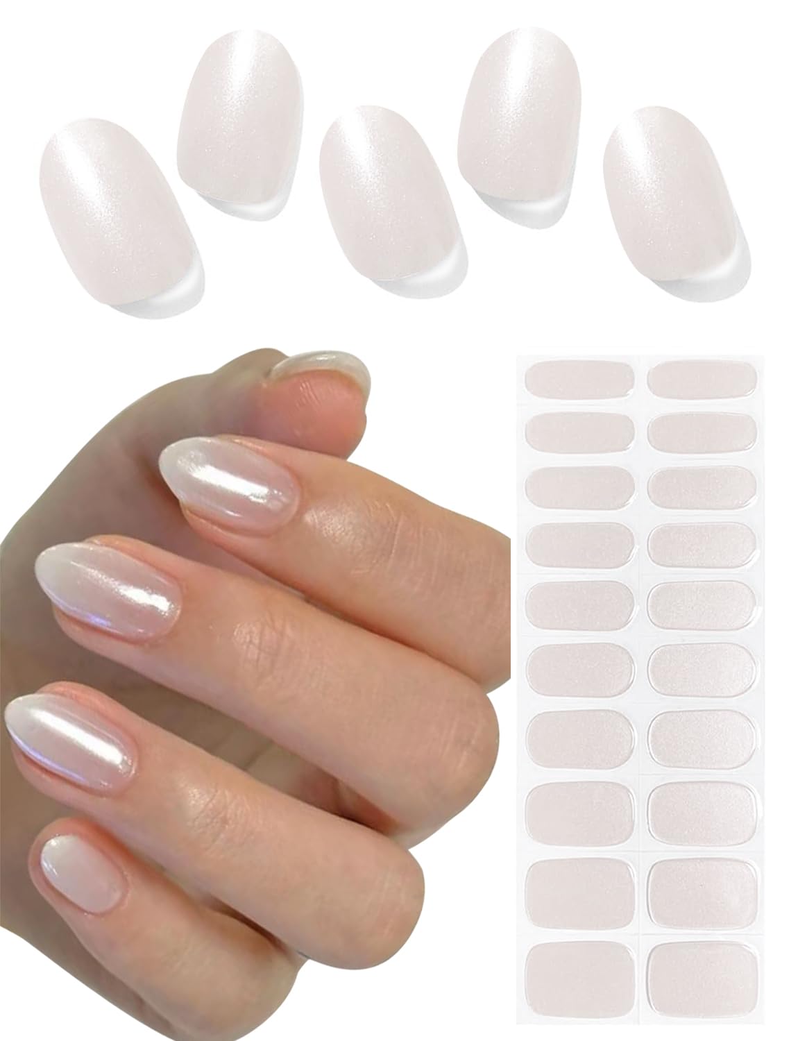 Wahrshei front packaging showing pearl white gel strips and tools, communicates convenience