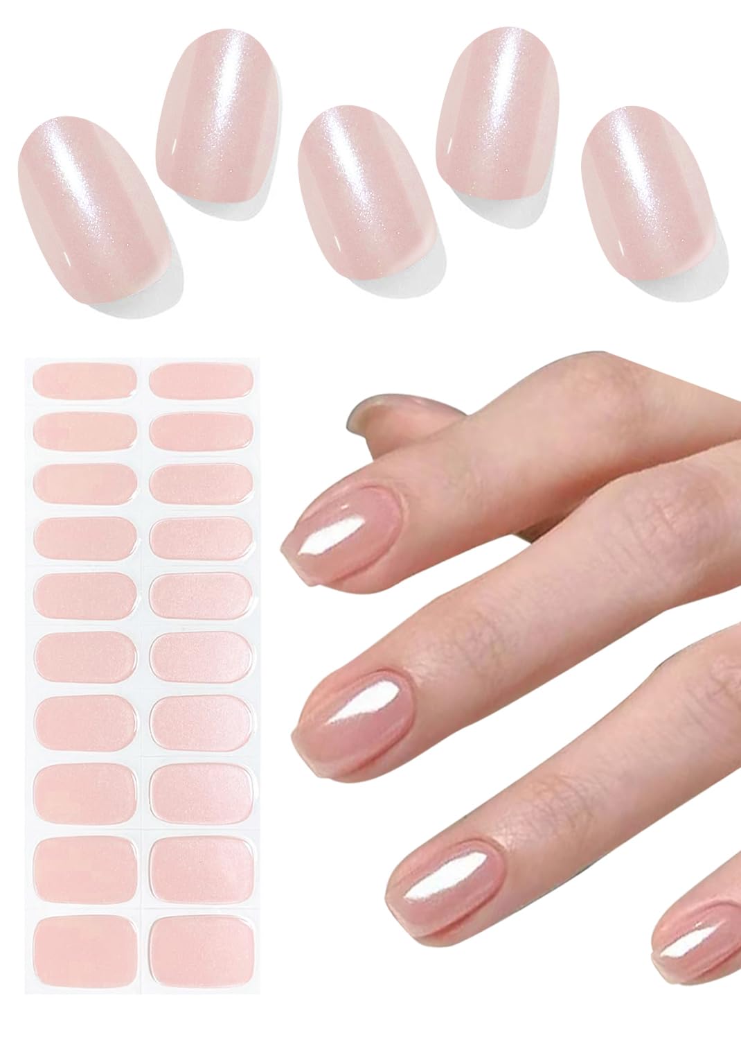 Wahrshei front packaging showing glazed donut pink strips and included tools for quick application