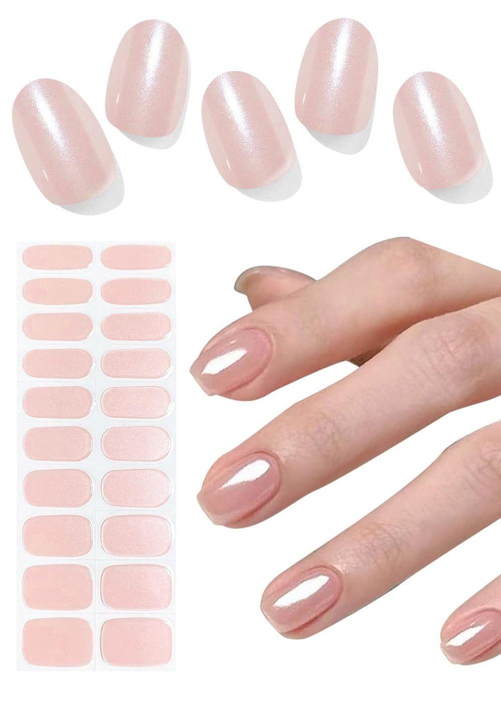 Wahrshei front packaging showing glazed donut pink strips and included tools for quick application