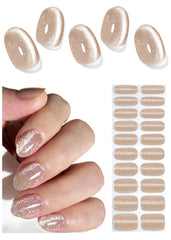 Wahrshei front packaging showing nude cat eye strips and included tools for quick use