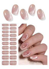 Wahrshei front packaging showing nude cat eye strips and kit contents, quick salon finish