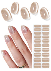Wahrshei front packaging showing 20 gel nail strips and accessories, quick salon results
