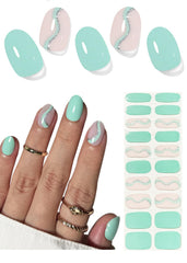 Wahrshei front packaging showing mint green gel strip set and accessories for easy start