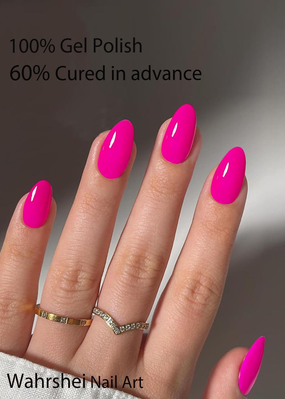 Wahrshei Neo Pink applied on fingers showing neat salon-like result